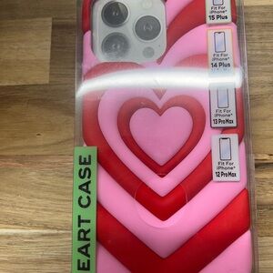 Heart Case for iPhone - Pink and Red